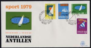 Netherlands Antilles B162-5a on FDC's Sports, International Sailing Regatta