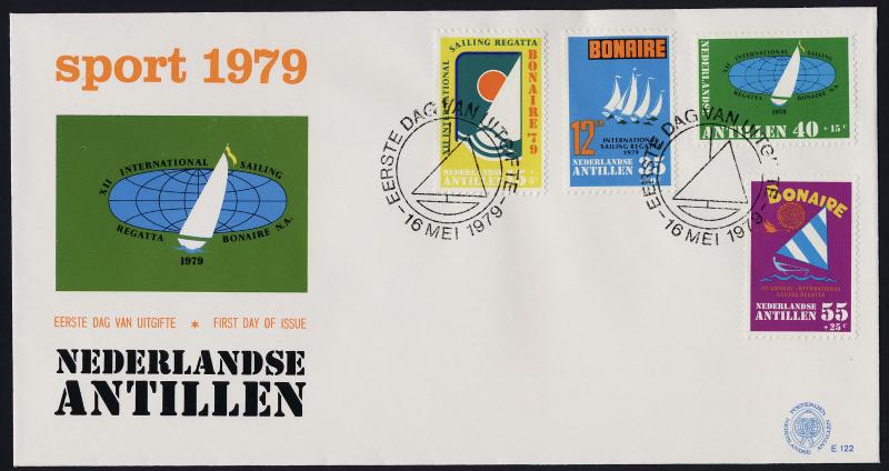 Netherlands Antilles B162-5a on FDC's Sports, International Sailing Regatta