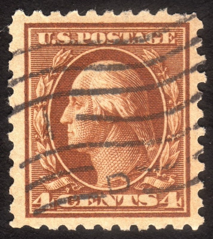 1916, US 4c, Used, well centered, Ribbed paper, Sc 465