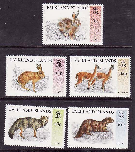 Falkland Is.-Sc#644-8- id9-unused NH set-Wild Animals-1995-