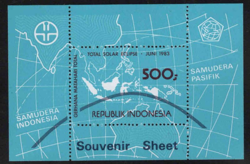 Indonesia  Scott 1198 MNH** Total Solar Eclipse souvenir sheet