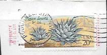 US used stamps on cut corner  - #1943 Agave Cactus