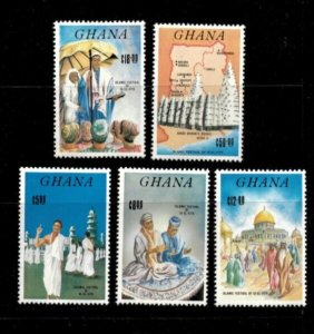 Ghana 1985 - Religion, Islamic Festival - Set of 5 Stamps - Scott #965-9 - MNH