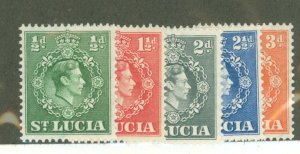 St. Lucia #110a/117a Unused Single