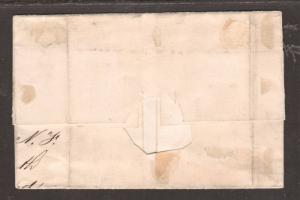 Newfoundland Sc 8a Vertical Bisect on 1860 cover, STEAM handstamp, Rare, Cert