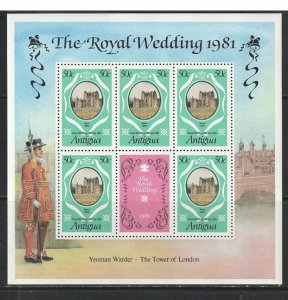 1981 Antigua - Sc 624a - MH VF - 1 SS - Royal Wedding