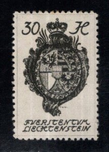 LIECHTENSTEIN Scott 37 MH* stamp from 1920 set