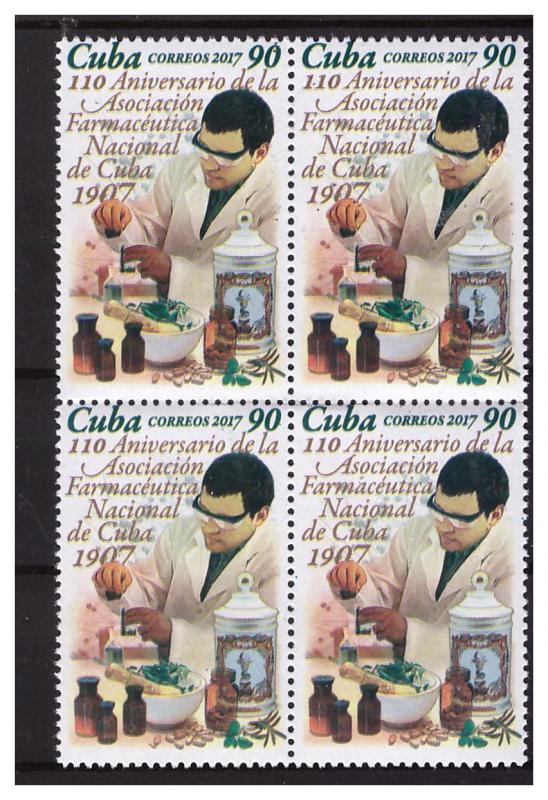 2017 Pharmacy Association 1 value MNH block of 4