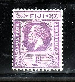 Fiji-Sc#96-unused hinged 1p violet KGV-og-1927-