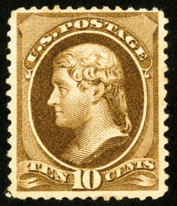 US Stamps # 209 MLH VF Disturbed OG Scott Value $160.00 