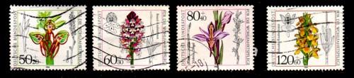 Germany Sc B623-6 1984 Flower Orchids stamp set used