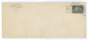 US U527 1932 4c mount vernon washington bicentennial stamped envelope, with a double penalty handstamp, official use, unaddress,