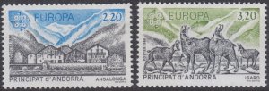 ANDORRA FRENCH ADMIN Sc# 344-5 CPL MNH 1986 EUROPA VARIOUS SITES