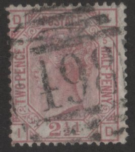 67 SG141 2 1/2d Mauve Plate 5 I-D