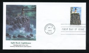 US 2969 Great Lakes Lighthouses - Split Rock UA Fleetwood cachet FDC