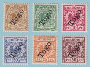 TOGO 1 - 6  MINT HINGED OG * SET NO FAULTS VERY FINE! - R446