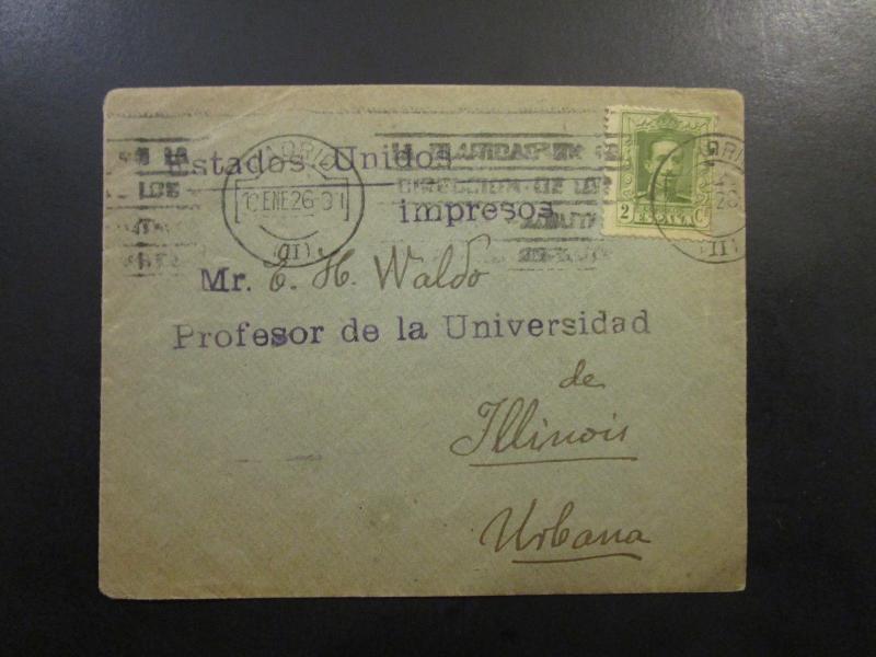 Spain 1926 Cover to USA - Z5876