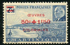 Martinique Scott B10A Unused HOG - 1944 Vichy Govt Development Fund - SCV $0.95