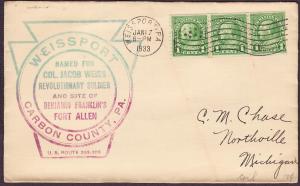  604 Weissport, PA cacheted cover