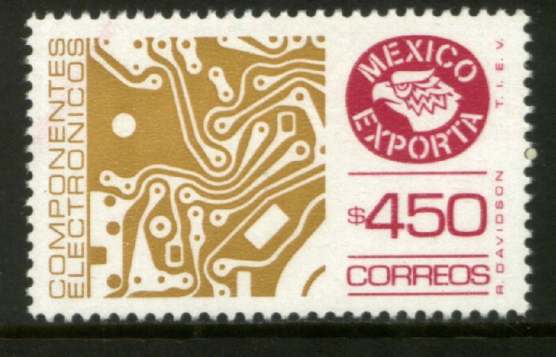 MEXICO Exporta 1585, $450P CIRCUIT BOARD, Fosfo Paper 10. MINT, NH. VF.