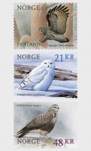 2018 Norway Birds (3) (Scott 1840-42) MNH