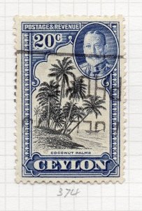 Ceylon 1935 GV Early Issue Fine Used 20c. NW-206742