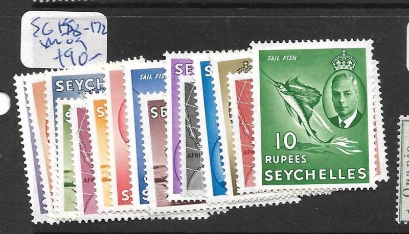 SEYCHELLES   (P1305B) KGVI   SET SG 158-172    MOG