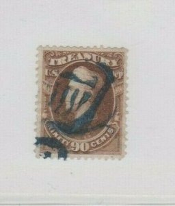 US O82 90c Treasury Department Used w/ Shield Patriotic Fancy Cancel
