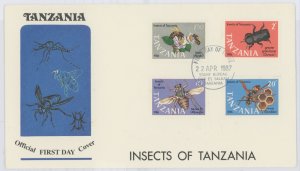 Tanzania 364-367 1987 Insects. U/A FDC.