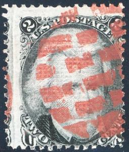 #85B USED RED CANCEL & PENCIL MARK (SMALL FAULTS) W/ CERT CV $1,600 HV3926