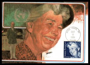 US 2105 Eleanor Roosevelt Fleetwood U/A FDC Maxi Card