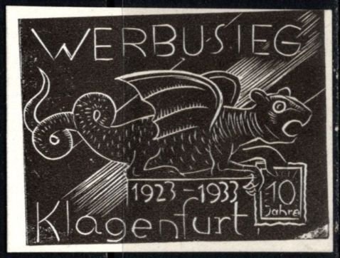 1933 Austria Poster Stamp 10 Years Advertising Klagenfurt (Lindwurm) Unused