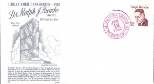 #1860 Dr. Ralph Bunche Gamm FDC