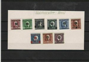 yugoslavia 1919 mounted mint overprint stamps ref 7461