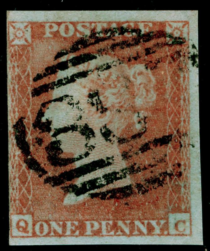 SG9, 1d red-brown PLATE 126, USED. Cat £35. QC