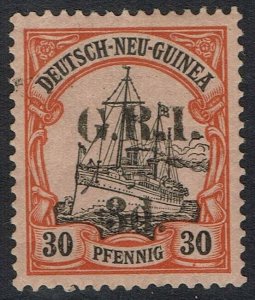 GRI NEW GUINEA 1914 YACHT 3D ON 30PF 5MM SPACING 