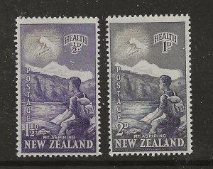 New Zealand Scott catalog # B44-B45 Unused Hinged