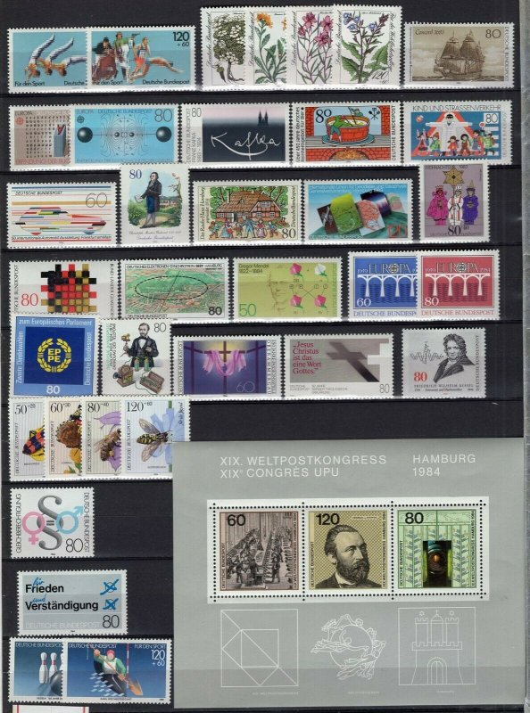 Germany 1980-85 Selection Singles + Sets + 2 Mini-sheets MNH CV$110