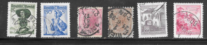 Austria #Z6 Used Mixture 10 Cent Collection / Lot