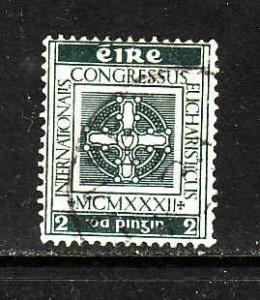 Ireland-Sc#85-used 2p dark green-Cross of Cong & Chalice-1932-