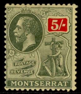 MONTSERRAT GV SG59, 5s green & red/yellow, VLH MINT. Cat £55. 