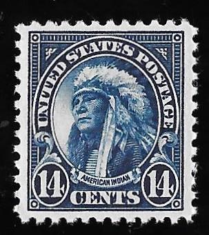 565 14 cents Indian Stamp Mint OG NH EGRADED XF 93 XXF