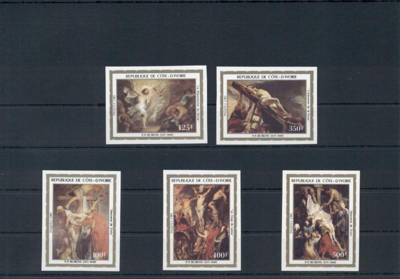 Art Paintings Rubens Ivory Coast MNH stamps set