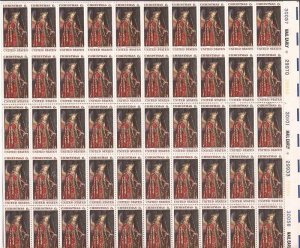 US Stamp - 1968 6c Christmas, Angel Gabriel - 50 Stamp Sheet #1363