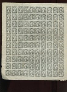 136L10 SWART'S DISPATCH CITY POST NY REPRINT FORGERY SHEET OF 100 STAMPS (L798)