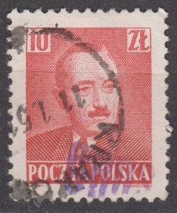 Poland 1950 Groszy overprint on Scott #479 Used