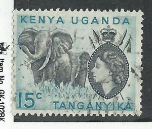 Kenya & Uganda #105  15c Queen Elizabeth (U) CV $1.60