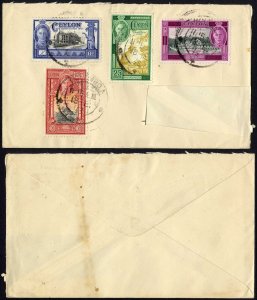 Ceylon 1947 New Constitution Set on cover