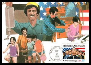 US 2103 Hispanic Americans Fleetwood U/A FDC Maxi Card