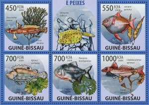 Marine Plants Fish Stamp Dragonetta Xenica Fucus Serratus S/S MNH #4291-4295